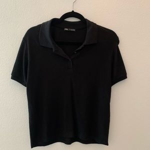 Black Collard Zara Top